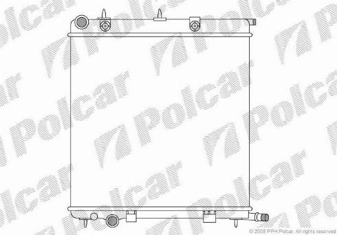 Polcar 2315082X - Радиатор, охлаждение двигателя autospares.lv