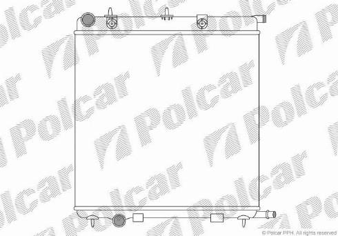 Polcar 231508A2 - Радиатор, охлаждение двигателя autospares.lv