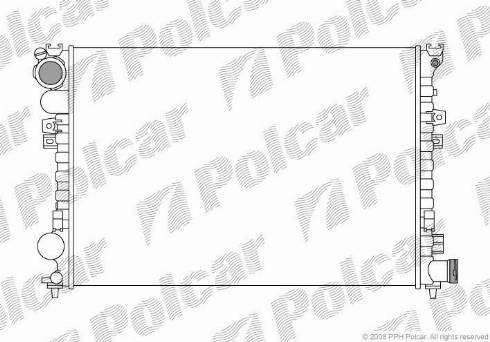 Polcar 2380084X - Радиатор, охлаждение двигателя autospares.lv