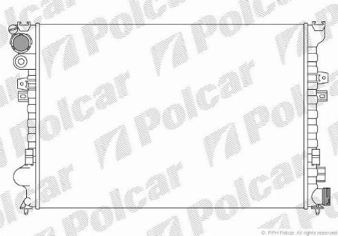 Polcar 2380085X - Радиатор, охлаждение двигателя autospares.lv