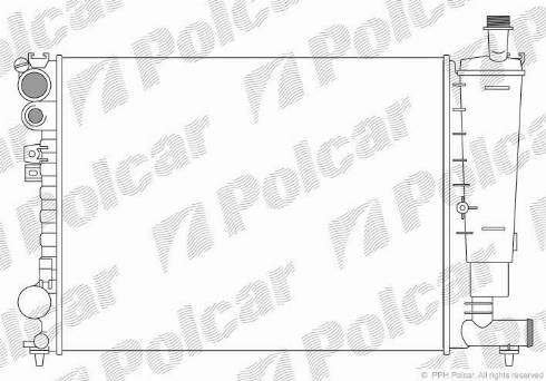 Polcar 2380081X - Радиатор, охлаждение двигателя autospares.lv