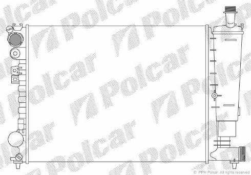 Polcar 238008-1 - Радиатор, охлаждение двигателя autospares.lv