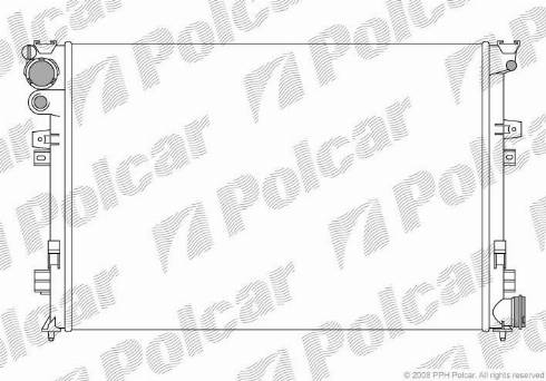 Polcar 2380083X - Радиатор, охлаждение двигателя autospares.lv