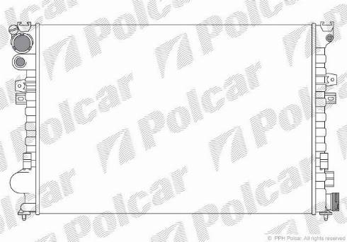 Polcar 2380082X - Радиатор, охлаждение двигателя autospares.lv