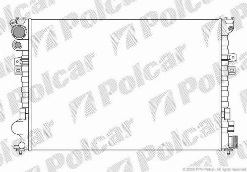 Polcar 238008-2 - Радиатор, охлаждение двигателя autospares.lv