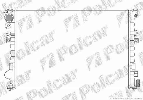 Polcar 238008A4 - Радиатор, охлаждение двигателя autospares.lv