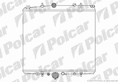 Polcar 2381081X - Радиатор, охлаждение двигателя autospares.lv