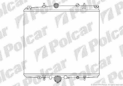 Polcar 2381082X - Радиатор, охлаждение двигателя autospares.lv