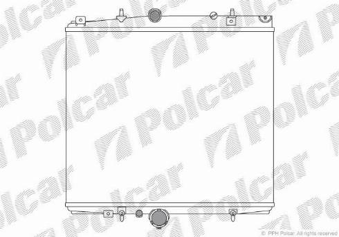 Polcar 238108A1 - Радиатор, охлаждение двигателя autospares.lv