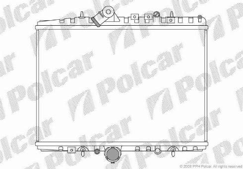 Polcar 233208-5 - Радиатор, охлаждение двигателя autospares.lv