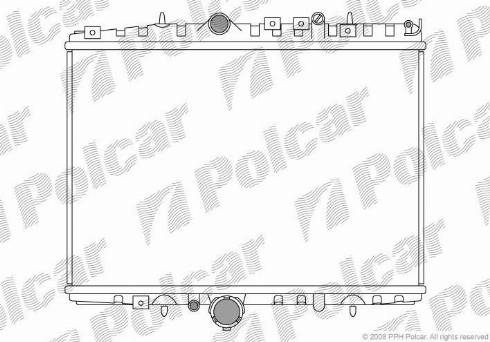 Polcar 2332086X - Радиатор, охлаждение двигателя autospares.lv