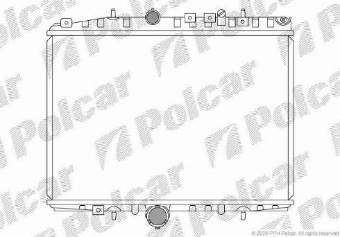 Polcar 2332081X - Радиатор, охлаждение двигателя autospares.lv