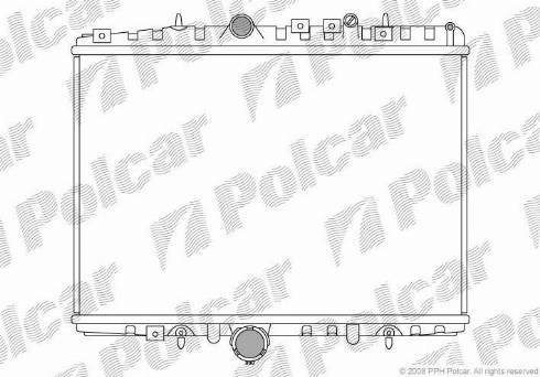 Polcar 233208-1 - Радиатор, охлаждение двигателя autospares.lv