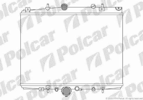 Polcar 233208-7 - Радиатор, охлаждение двигателя autospares.lv