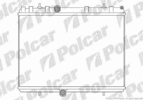 Polcar 2329081X - Радиатор, охлаждение двигателя autospares.lv