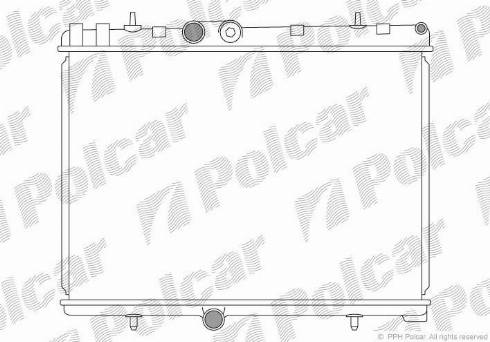 Polcar 232908-1 - Радиатор, охлаждение двигателя autospares.lv