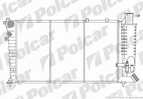 Polcar 2324089X - Радиатор, охлаждение двигателя autospares.lv