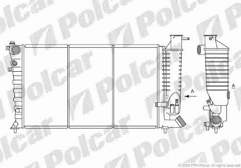 Polcar 2324084X - Радиатор, охлаждение двигателя autospares.lv