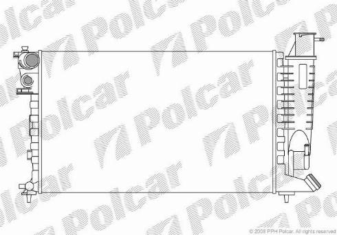 Polcar 232408A7 - Радиатор, охлаждение двигателя autospares.lv