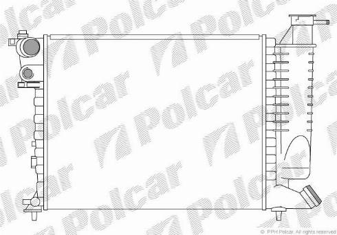 Polcar 2324081X - Радиатор, охлаждение двигателя autospares.lv