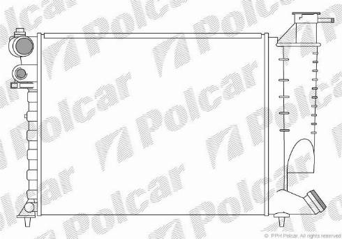 Polcar 232408-1 - Радиатор, охлаждение двигателя autospares.lv