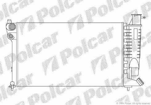 Polcar 232408-8 - Радиатор, охлаждение двигателя autospares.lv