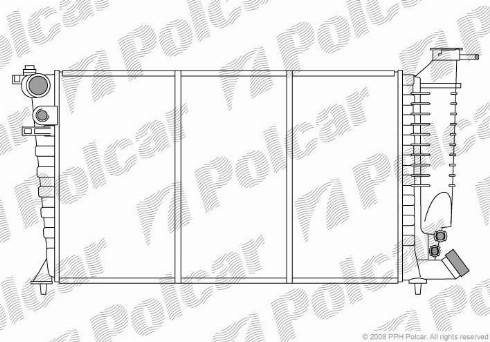 Polcar 2324083X - Радиатор, охлаждение двигателя autospares.lv