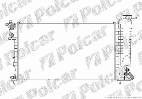 Polcar 232408-2 - Радиатор, охлаждение двигателя autospares.lv