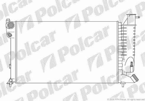 Polcar 2324087X - Радиатор, охлаждение двигателя autospares.lv