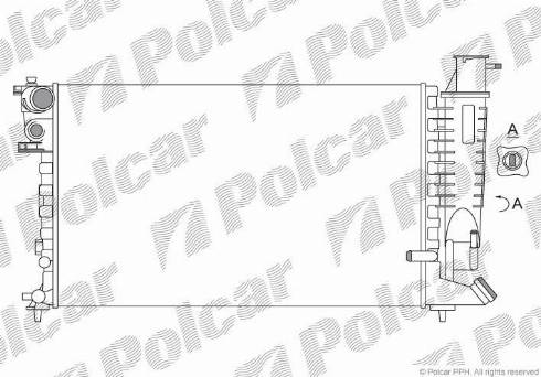 Polcar 232408A4 - Радиатор, охлаждение двигателя autospares.lv