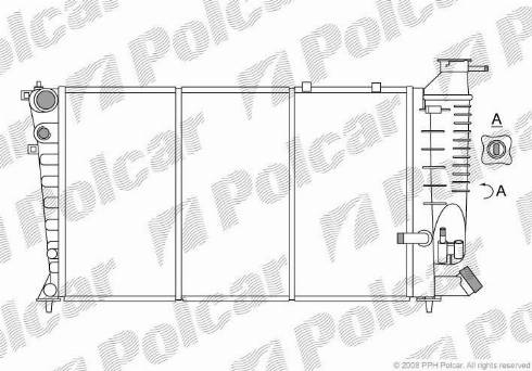 Polcar 232408-X - Радиатор, охлаждение двигателя autospares.lv