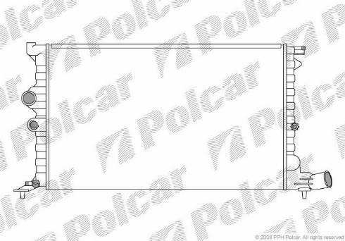 Polcar 2325086X - Радиатор, охлаждение двигателя autospares.lv