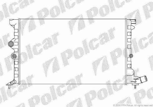 Polcar 232508-6 - Радиатор, охлаждение двигателя autospares.lv