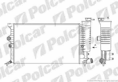 Polcar 2325081X - Радиатор, охлаждение двигателя autospares.lv