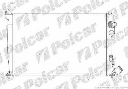 Polcar 232508-3 - Радиатор, охлаждение двигателя autospares.lv