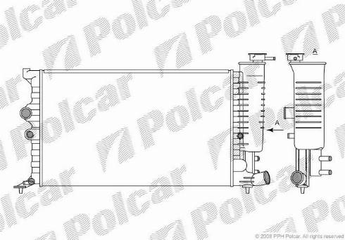 Polcar 2325082X - Радиатор, охлаждение двигателя autospares.lv