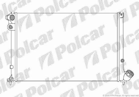 Polcar 232508A8 - Радиатор, охлаждение двигателя autospares.lv