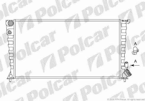 Polcar 2326084X - Радиатор, охлаждение двигателя autospares.lv