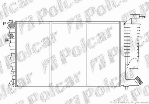 Polcar 2326086X - Радиатор, охлаждение двигателя autospares.lv