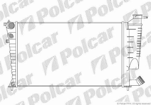 Polcar 232608-6 - Радиатор, охлаждение двигателя autospares.lv