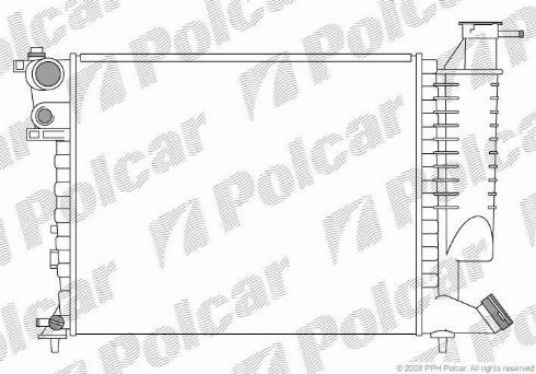 Polcar 2326083X - Радиатор, охлаждение двигателя autospares.lv