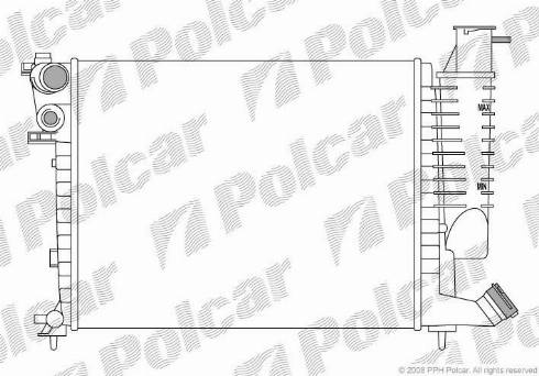 Polcar 232608-3 - Радиатор, охлаждение двигателя autospares.lv