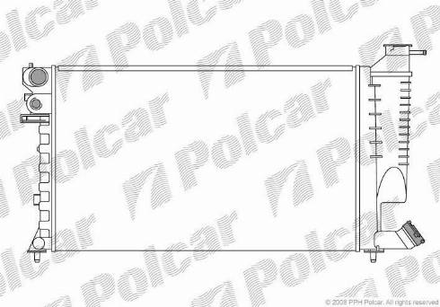 Polcar 2326082X - Радиатор, охлаждение двигателя autospares.lv