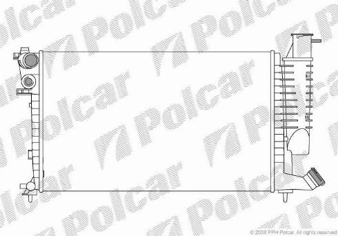 Polcar 232608-2 - Радиатор, охлаждение двигателя autospares.lv