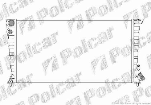 Polcar 232608A5 - Радиатор, охлаждение двигателя autospares.lv