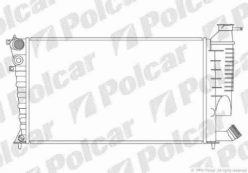 Polcar 232608A6 - Радиатор, охлаждение двигателя autospares.lv