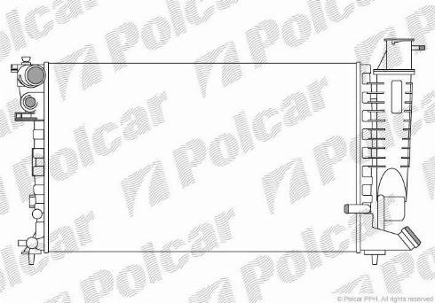 Polcar 232608-A - Радиатор, охлаждение двигателя autospares.lv