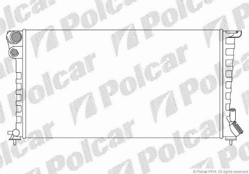 Polcar 232608B4 - Радиатор, охлаждение двигателя autospares.lv