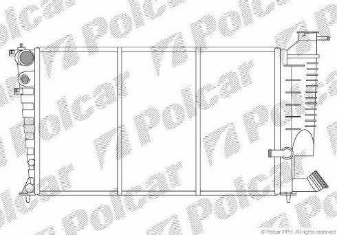 Polcar 232608-X - Радиатор, охлаждение двигателя autospares.lv