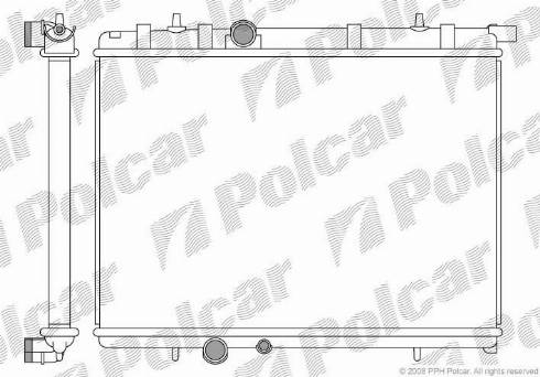 Polcar 2328084X - Радиатор, охлаждение двигателя autospares.lv